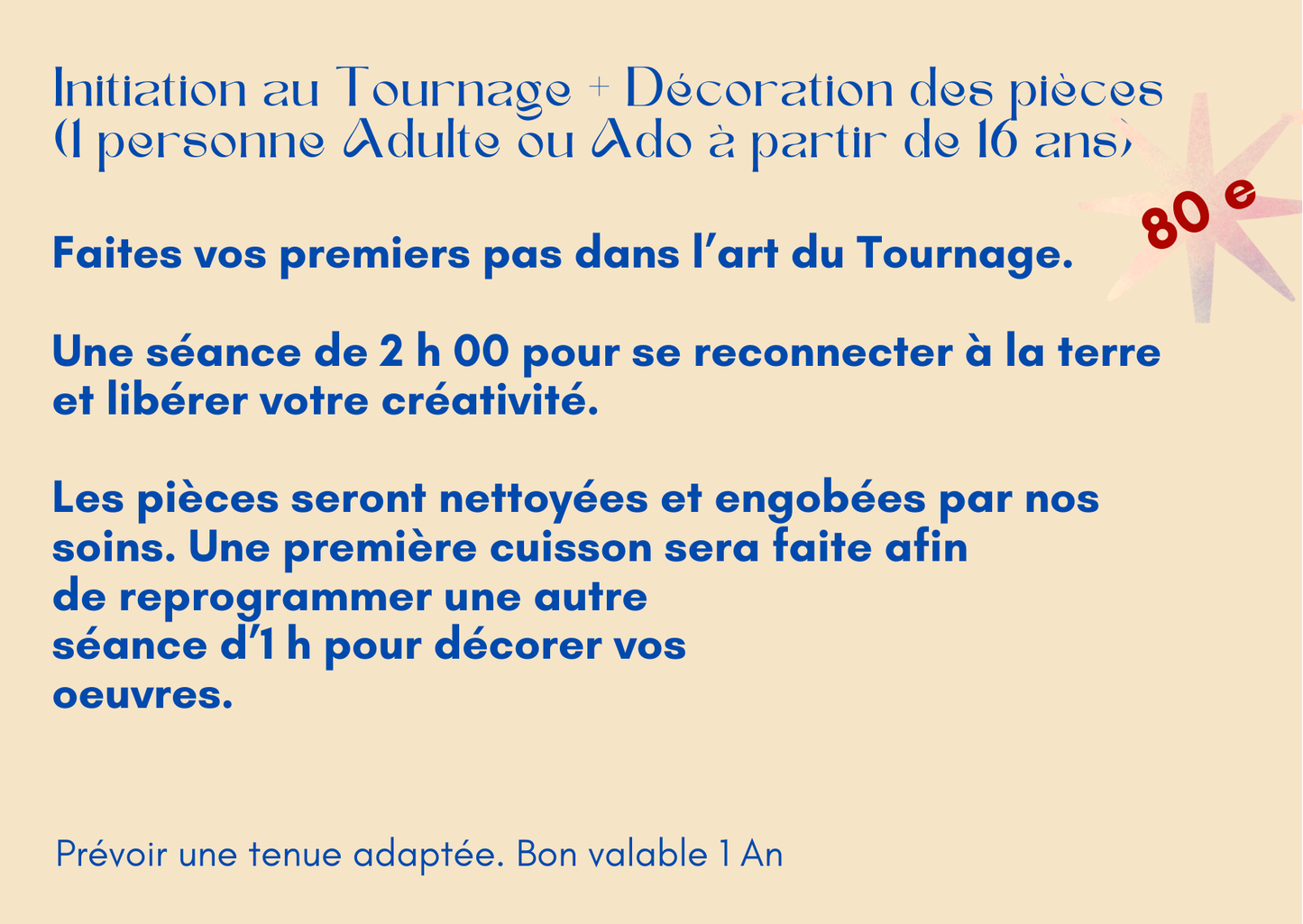 4- INITIATION AU TOURNAGE + DECORATION / Adultes - Ado